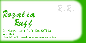rozalia ruff business card